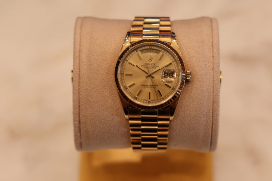 Rolex Day Date 36 Champagne Dial 18238 Watch & Box