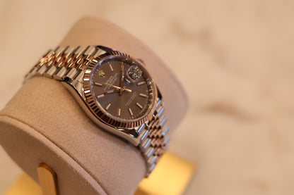 Rolex Datejust 36 Two Tone Rose Gold Grey Dial 126231