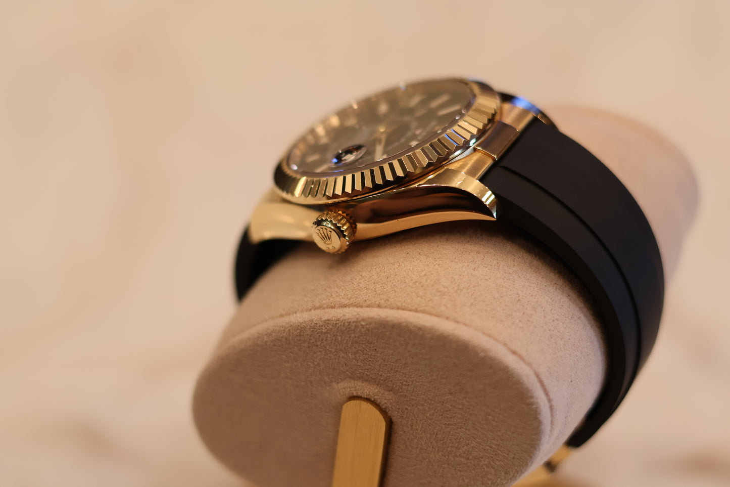 Rolex Sky Dweller Oysterflex Yellow Gold Black Dial 326238