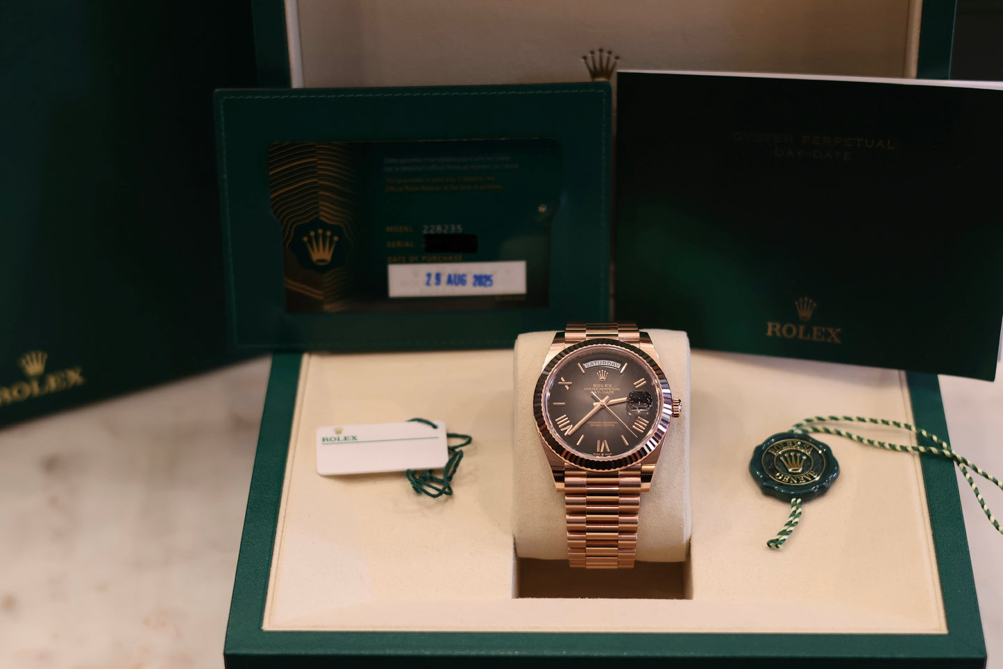 Rolex Day-Date 40 Rose Gold Slate Ombre 228235