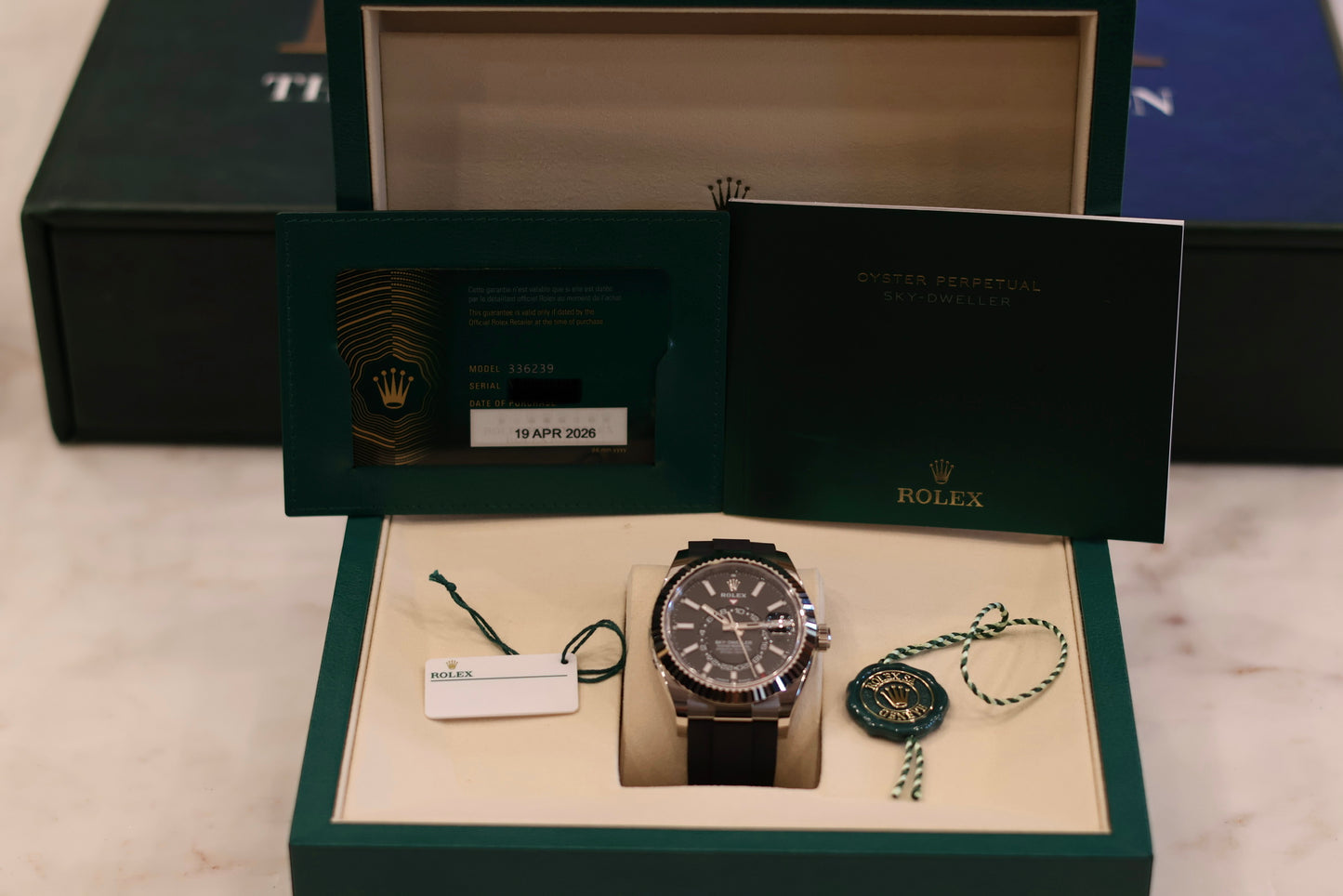 Rolex Sky Dweller Oysterflex White Gold Black dial 336933 - 2026