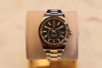 Rolex Sky Dweller Two Tone Black Dial 336933