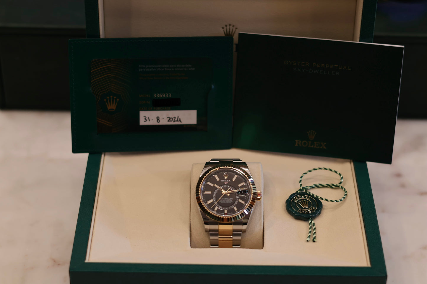 Rolex Sky Dweller Two Tone Black Dial 336933