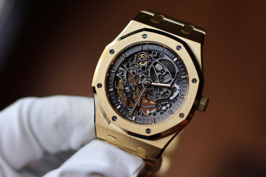 Audemars Piguet Royal Oak Open worked Double balance Yellow Gold - Unworn 15407BA