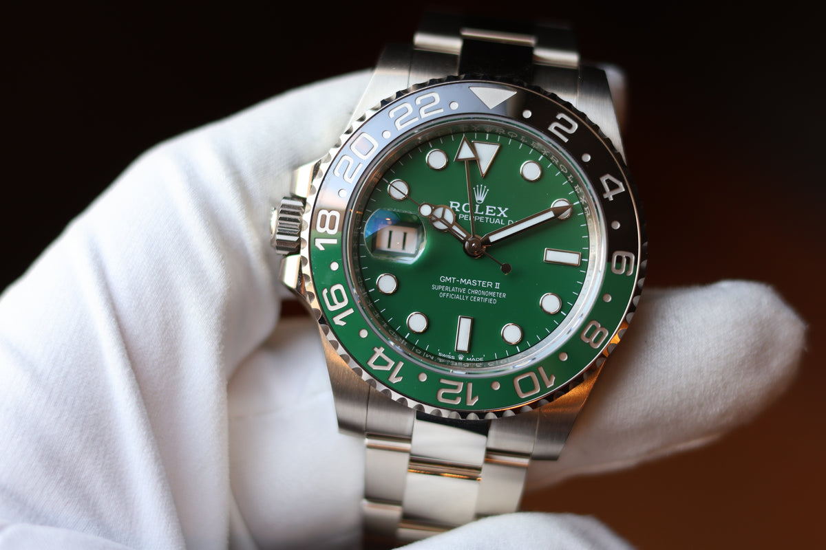 Rolex GMT Master II "Sprite" White Gold Green Dial 126729VTNR