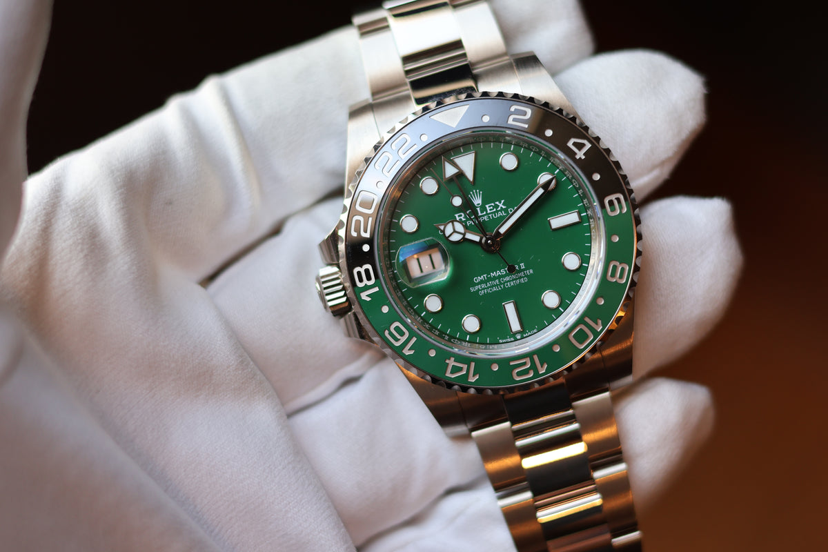 Rolex GMT Master II "Sprite" White Gold Green Dial 126729VTNR