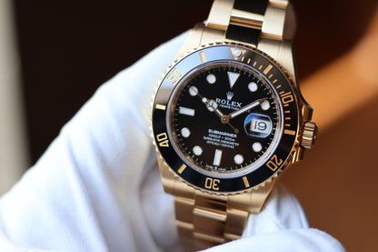 Rolex Subamariner Date 41 Yellow Gold Black dial 126618LN