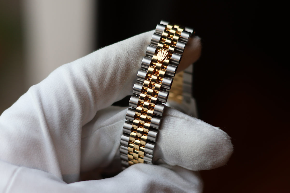 Rolex Datejust 31 Two Tone Yellow Gold Silver Diamond VI Dial Jubilee 278273