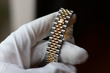 Rolex Datejust 31 Two Tone Yellow Gold Silver Diamond VI Dial Jubilee 278273