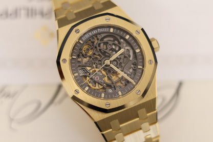 Audemars Piguet Royal Oak Open worked Double balance Yellow Gold - Unworn 15407BA