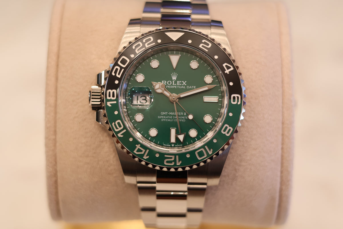 Rolex GMT Master II "Sprite" White Gold Green Dial 126729VTNR