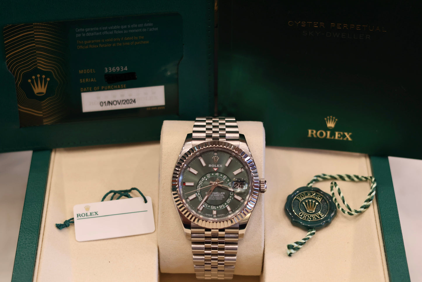 Rolex Sky Dweller Mint Green Dial Jubilee 336934