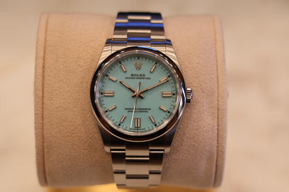 Rolex Oyster Perpetual 36 Tiffany Blue Complete Set
