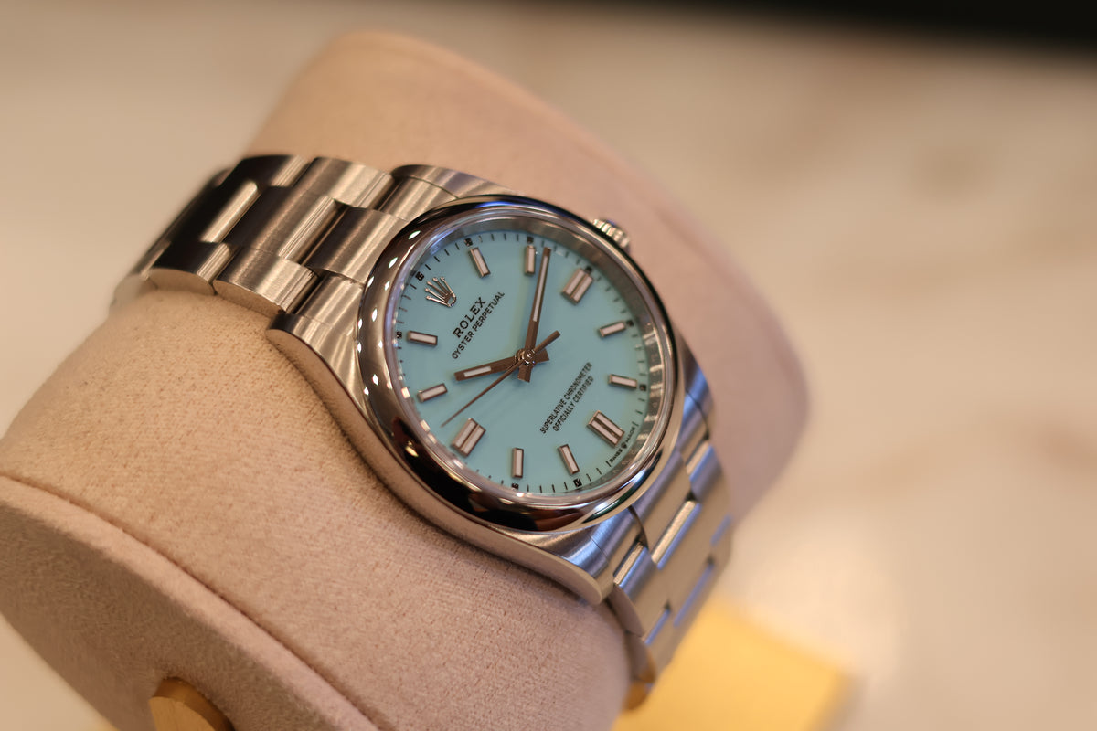 Rolex Oyster Perpetual 36 Tiffany Blue Complete Set