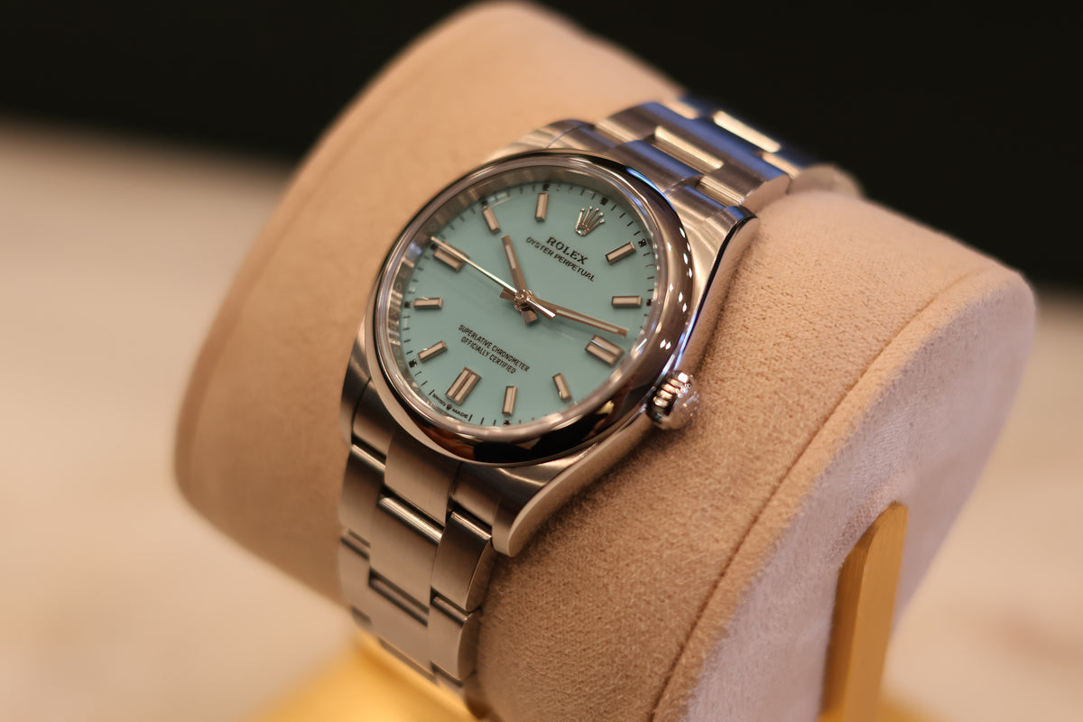 Rolex Oyster Perpetual 36 Tiffany Blue Complete Set