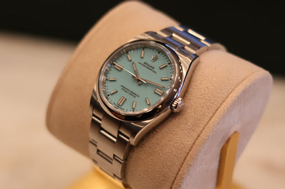 Rolex Oyster Perpetual 36 Tiffany Blue Complete Set