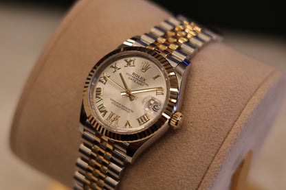 Rolex Datejust 31 Two Tone Yellow Gold Silver Diamond VI Dial Jubilee 278273