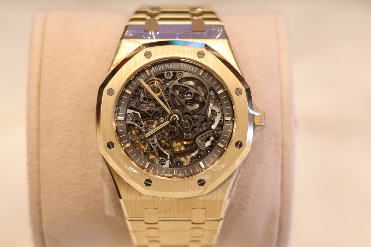 Audemars Piguet Royal Oak Open worked Double balance Yellow Gold - Unworn 15407BA