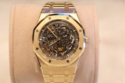 Audemars Piguet Royal Oak Open worked Double balance Yellow Gold - Unworn 15407BA