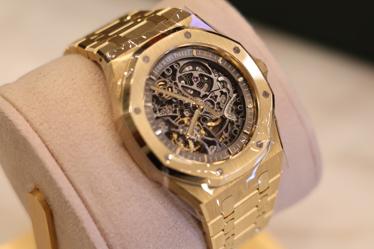 Audemars Piguet Royal Oak Open worked Double balance Yellow Gold - Unworn 15407BA