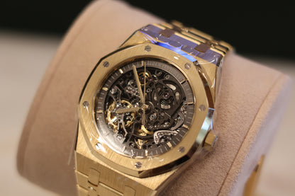 Audemars Piguet Royal Oak Open worked Double balance Yellow Gold - Unworn 15407BA