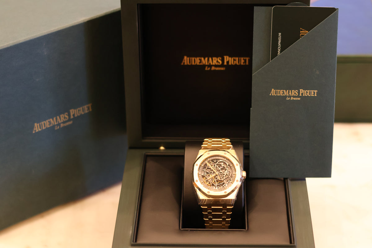 Audemars Piguet Royal Oak Open worked Double balance Yellow Gold - Unworn 15407BA