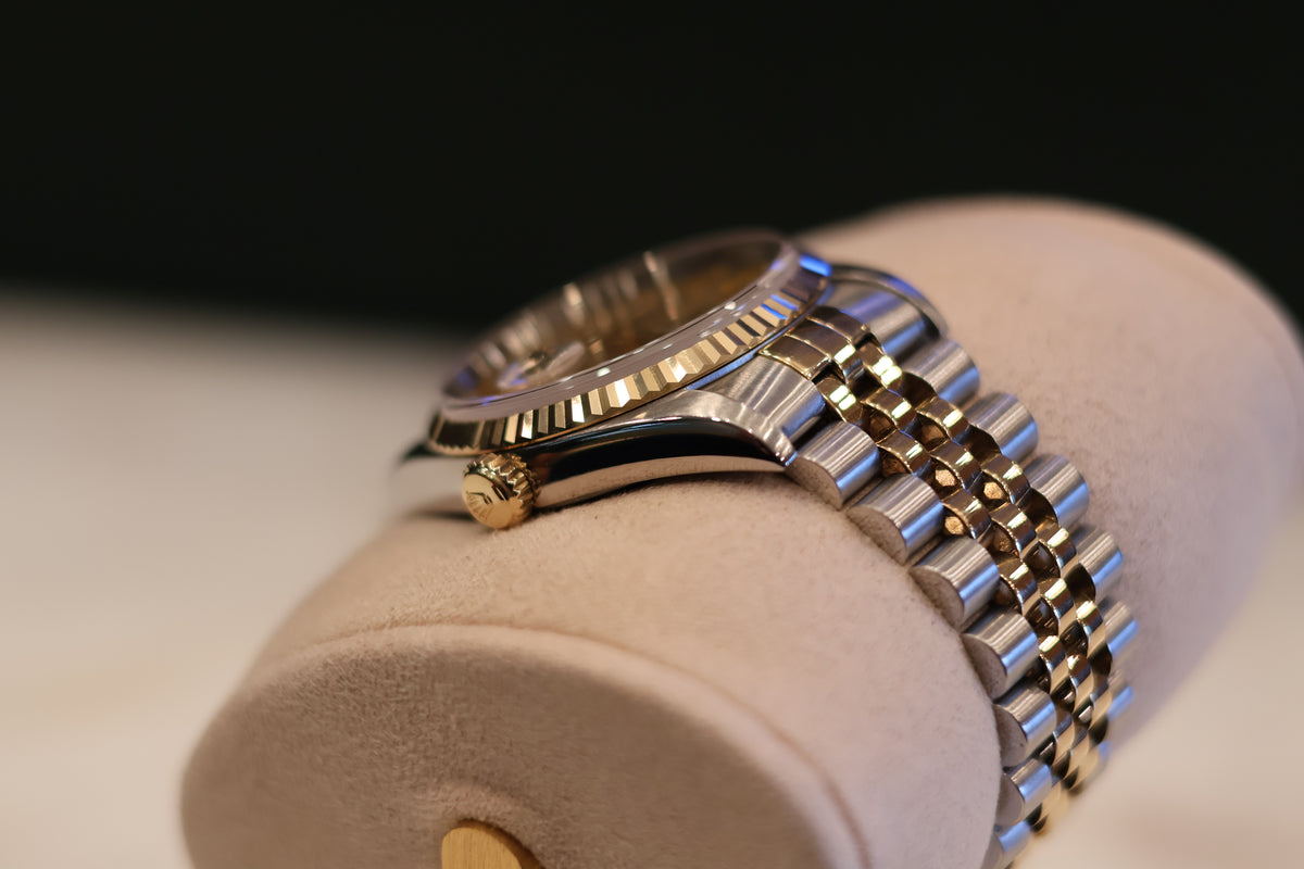 Rolex Datejust 36 Two Tone Champagne Dial Jubilee 16233 With papers