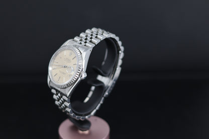 Rolex Datejust 36 16220 RARE Silver Tapestry Dial