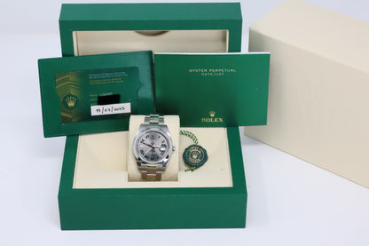 Rolex Datejust 41 Wimbledon Dial Smooth Bezel 126300