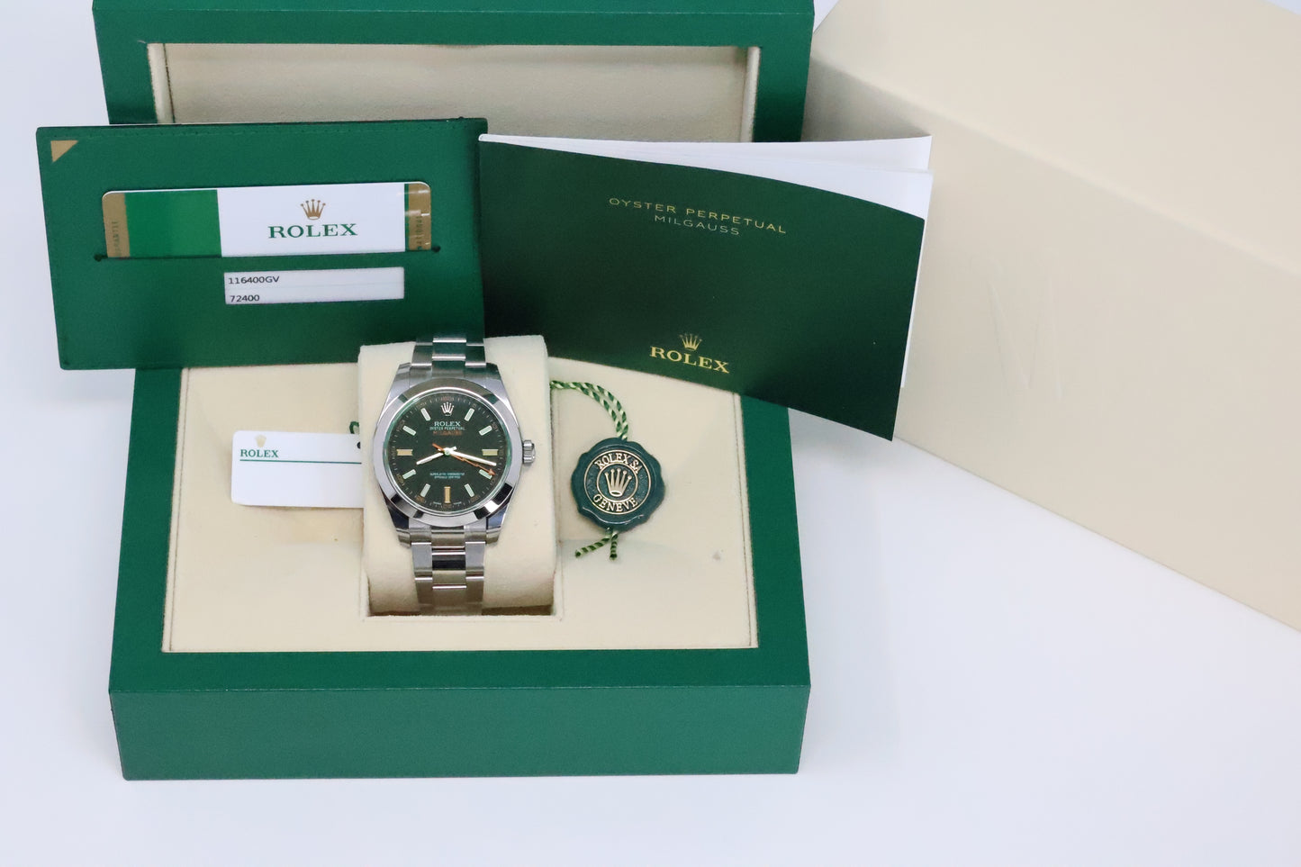 Rolex Milgauss Green Crystal 116400GV