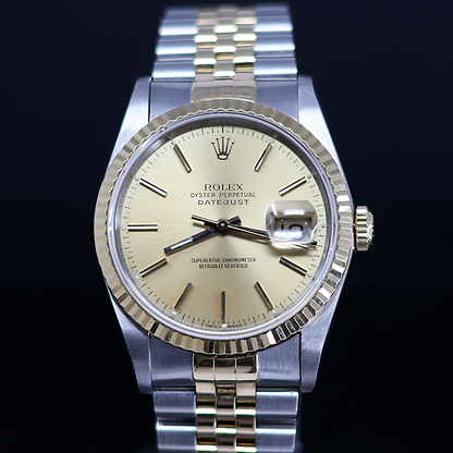 Rolex Datejust 36 16233 Champagne Dial Jubilee Bracelet