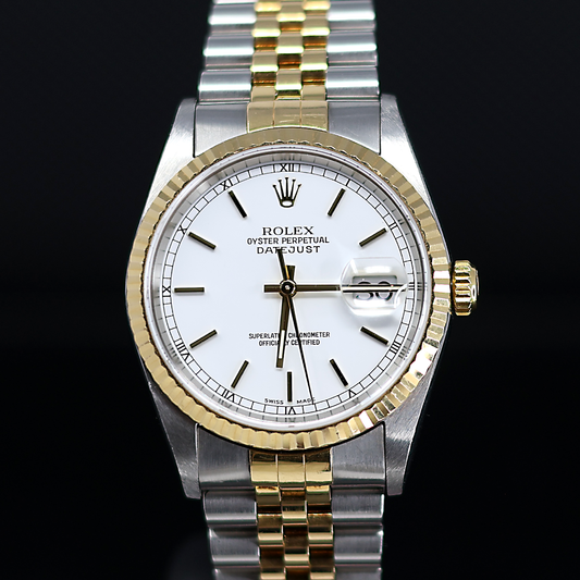 Rolex Datejust 36 16233 White Index Dial