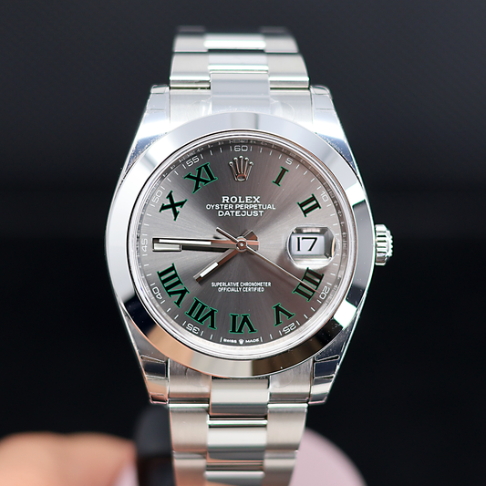 Rolex Datejust 41 Wimbledon Dial Smooth Bezel 126300