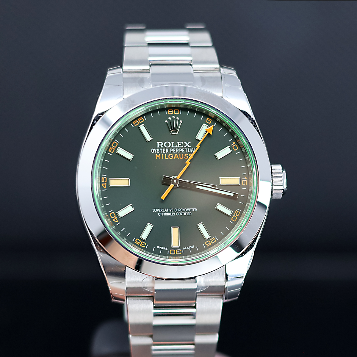 Rolex Milgauss Green Crystal 116400GV